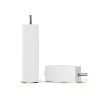 Fyrkantsben i björk, White